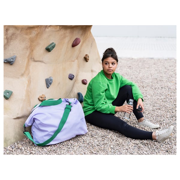 RÄCKLA Sac pliable, mauve/vert, 75x45 cm/55 l