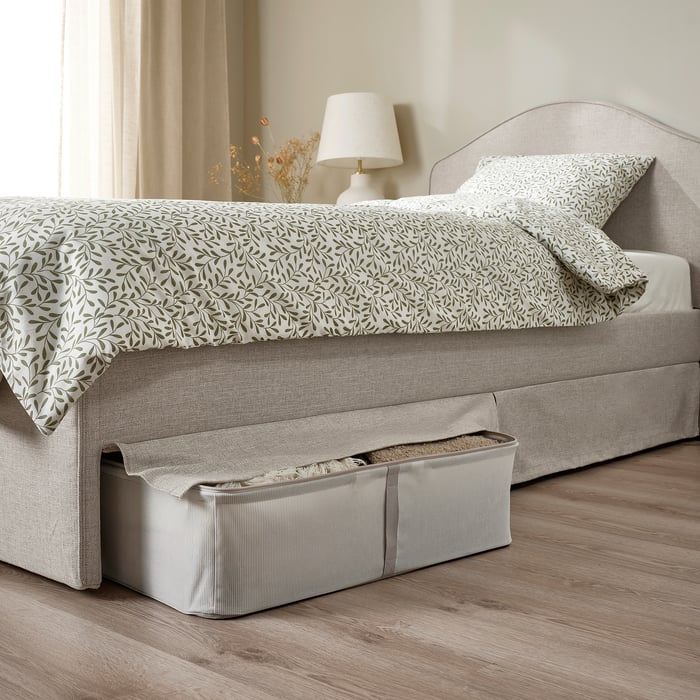 RAMNEFJÄLL cadre de lit matelassé, Kilanda beige clair, 90x200 cm - IKEA
