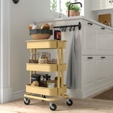 RÅSKOG / NORRÅVA Desserte avec couvercle, beige-jaune, 28x38x61 cm