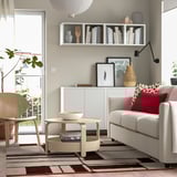 RASTPLATS Tapis tissé à plat, fait main beige/noir, 170x240 cm