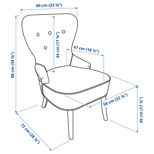 REMSTA Fauteuil, Hakebo gris foncé