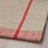 RIDSTIG Tapis tissé à plat, blanc cassé/rouge, 170x240 cm