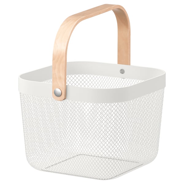 RISATORP Panier, blanc, 25x26x18 cm