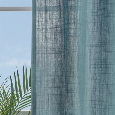 RITVA Rideaux+embrasses, 2 pcs, bleu gris/ruflette, 145x300 cm