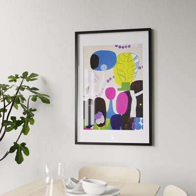 RÖDALM Cadre poster, collines et arbres, 61x91 cm