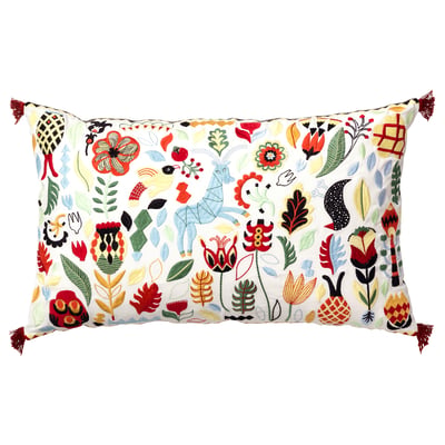 RÖDARV Coussin, multicolore, 40x65 cm