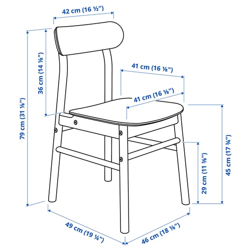 RÖNNINGE Chaise, bouleau
