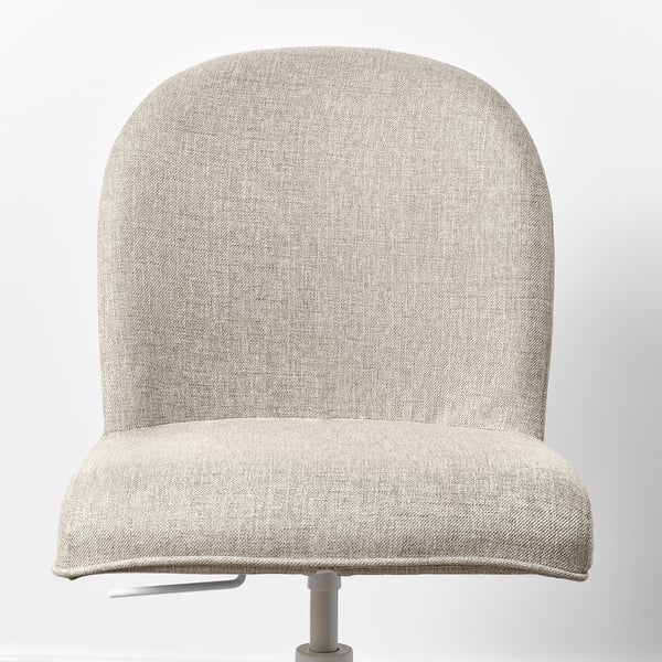 ROSENTORP Chaise pivotante, blanc/Kilanda beige clair