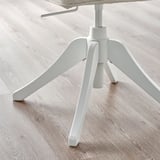 ROSENTORP Chaise pivotante, blanc/Kilanda beige