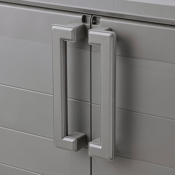 RUNMARÖ armoire avec portes, gris foncé intérieur/extérieur, 80x44x100