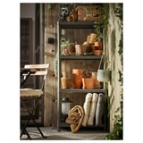 RUNMARÖ Bibliothèque, gris foncé intérieur/extérieur, 60x30x133 cm