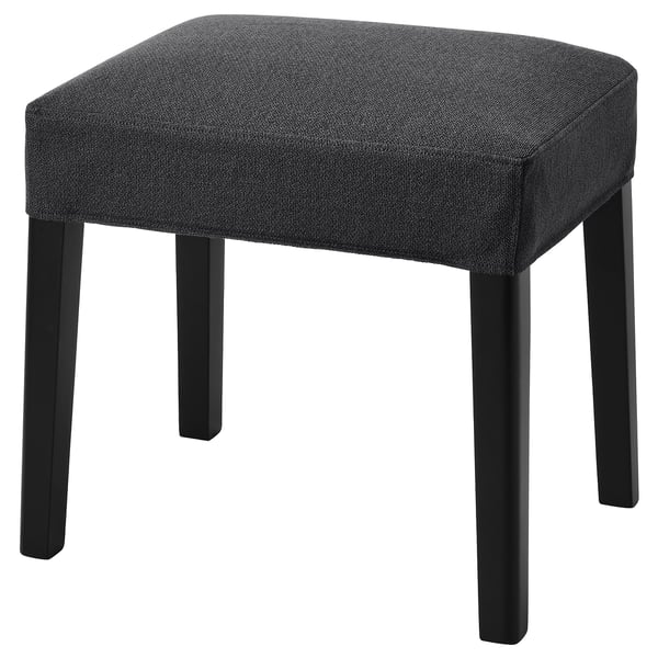 SAKARIAS Tabouret, noir/Sporda gris foncé