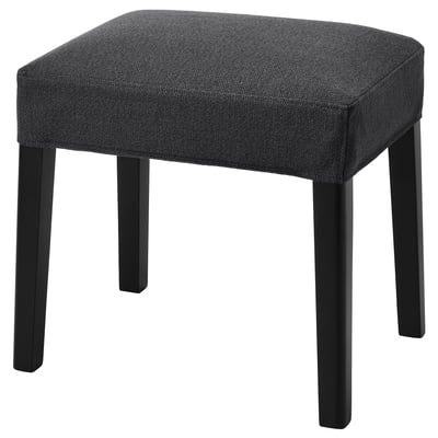 SAKARIAS Tabouret, noir/Sporda gris foncé