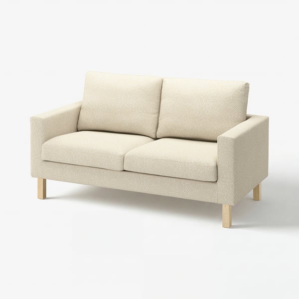 SALTSJÖBADEN Housse canapé 2 pl, Vittangi beige clair/blanc