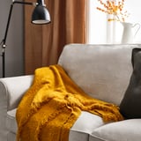 SANDBRODD Plaid, jaune foncé, 130x170 cm