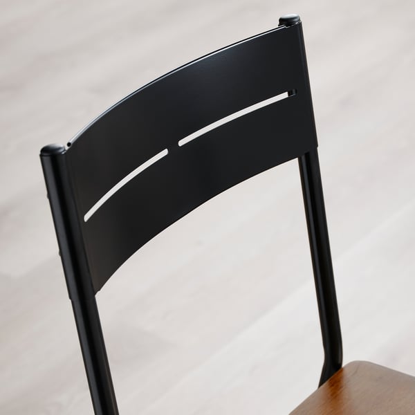 SANDSBERG Chaise, noir/teinté brun