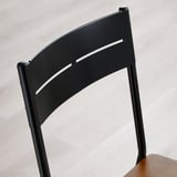 SANDSBERG Chaise, noir/teinté brun