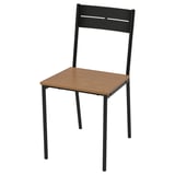 SANDSBERG Chaise, noir/teinté brun