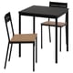 SANDSBERG / SANDSBERG Table et 2 chaises, noir/noir, 67x67 cm