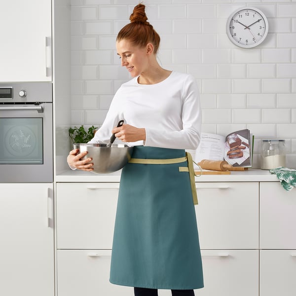 SANDVIVA Demi tablier, bleu, 69x65 cm