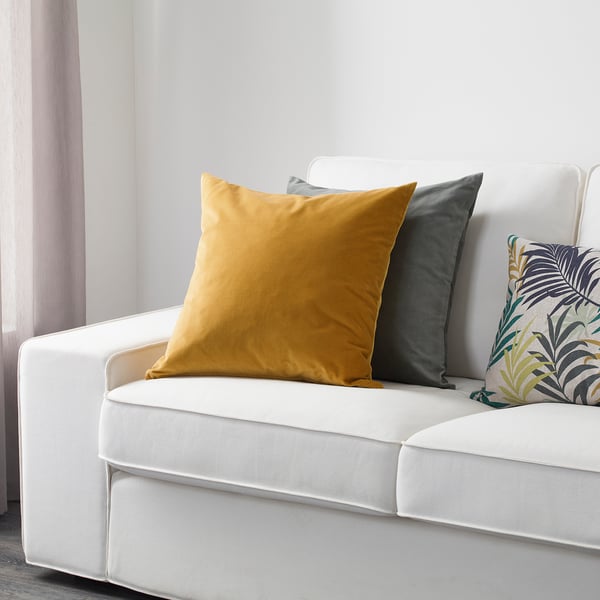 SANELA Housse de coussin, brun doré, 50x50 cm