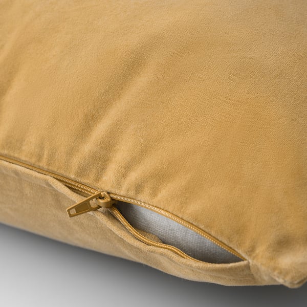SANELA Housse de coussin, brun doré, 50x50 cm