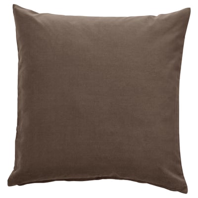 SANELA Housse de coussin, gris/brun, 50x50 cm