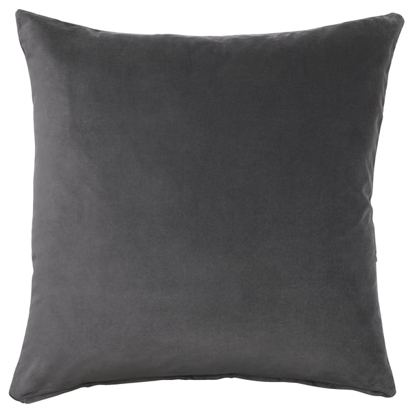 SANELA Housse de coussin, gris foncé, 65x65 cm