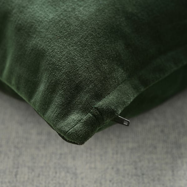 SANELA Housse de coussin, vert foncé, 50x50 cm