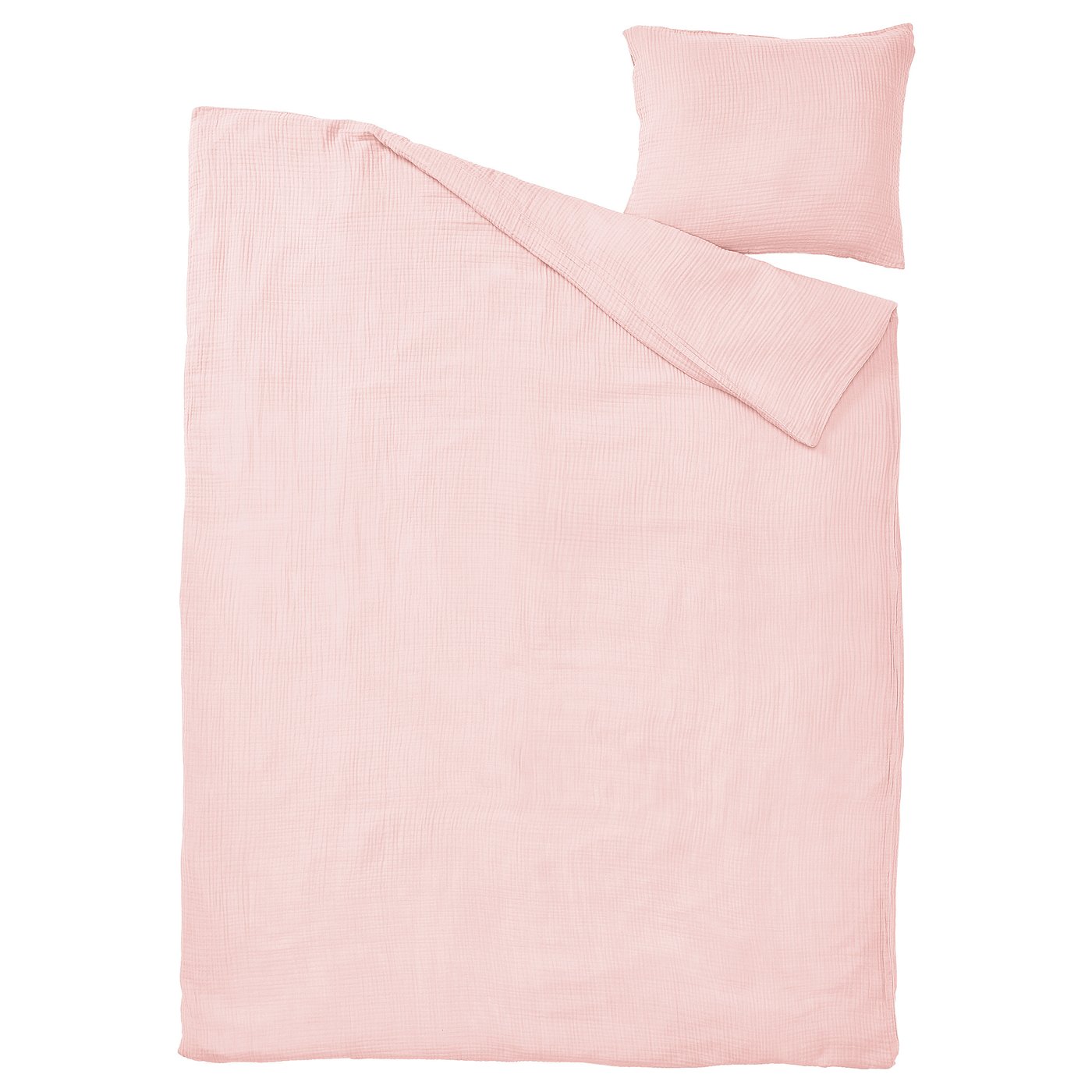 SCHERSMIN Housse de couette et 1 taie, rose pâle, 150x200/50x60 cm