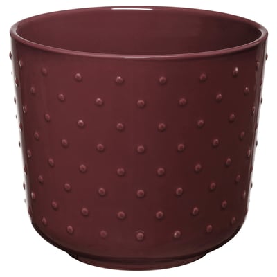SESAMFRÖN Cache-pot, intérieur/extérieur brun-rouge, 12 cm