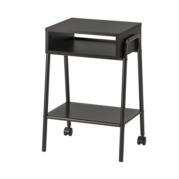 SETSKOG Table de chevet, noir, 45x35 cm
