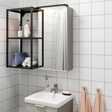 SILVERGLANS Baguette lumin LED salle de bain, intensité lumineuse réglable anthracite, 40 cm