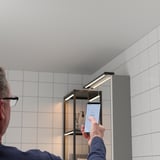 SILVERGLANS Baguette lumin LED salle de bain, intensité lumineuse réglable anthracite, 40 cm