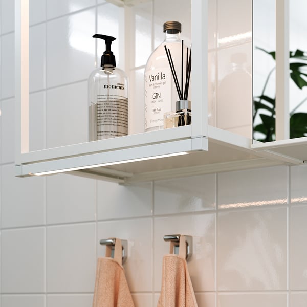 SILVERGLANS Baguette lumin LED salle de bain, intensité lumineuse réglable blanc, 40 cm