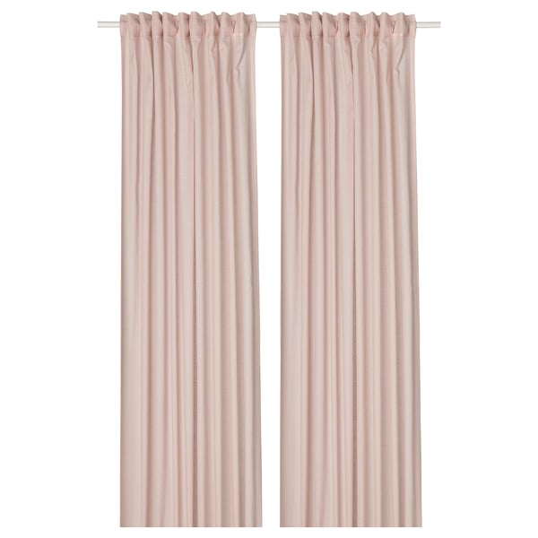 SILVERLÖNN Voilage, 2 pièces, rose/ruflette, 145x300 cm