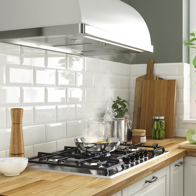 SKÅLAN Plaque de cuisson au gaz, IKEA 500 acier inoxydable, 74 cm