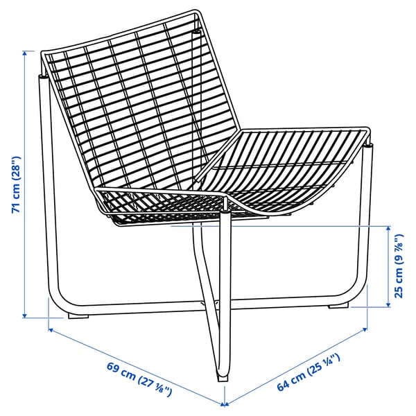 SKÅLBODA Fauteuil, noir