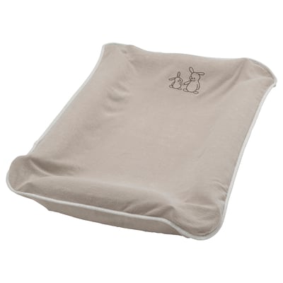 SKÖTSAM Matelas à langer avec housse, beige/tissu éponge, 53x80 cm