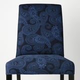 SKOGSTA / BERGMUND Table et 6 chaises, acacia/Kvillsfors bleu foncé/bleu noir, 235x100 cm