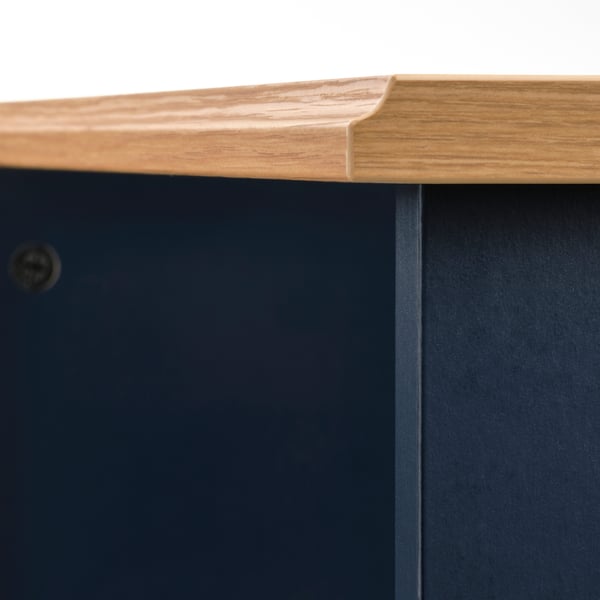 SKRUVBY Table basse, bleu noir, 60x60 cm