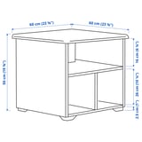 SKRUVBY Table basse, bleu noir, 60x60 cm