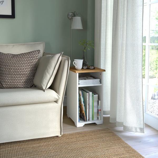 SKRUVBY Table d'appoint, blanc, 40x32 cm