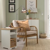 SKRUVBY Table d'appoint, blanc, 40x32 cm