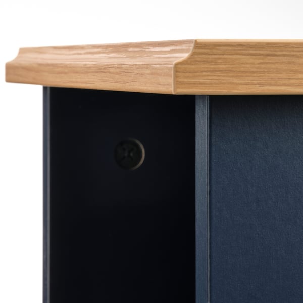 SKRUVBY Table d'appoint, bleu noir, 40x32 cm