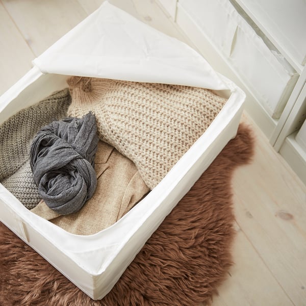 SKUBB Sac de rangement, blanc, 43x53x19 cm
