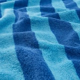 SLÅNHÖSTMAL Serviette de bain, bleu vif/bleu clair rayé, 70x140 cm