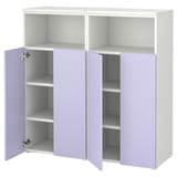 SMÅSTAD / PLATSA Combinaison de rangement, blanc/mauve 6 tablettes, 120x42x123 cm