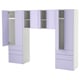 SMÅSTAD / PLATSA Combinaison de rangement, blanc/mauve, 240x42x181 cm