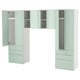 SMÅSTAD / PLATSA Combinaison de rangement, blanc/vert clair, 240x42x181 cm